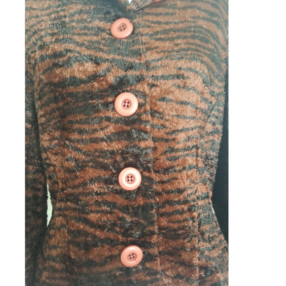 Louben Vintage faux fur animal print jacket - Picture 1 of 7